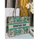 Replica Dior Medium Dioriviera Book Tote Raffia with Pink Toile de Jouy Sauvage Embroidery Fake Sale