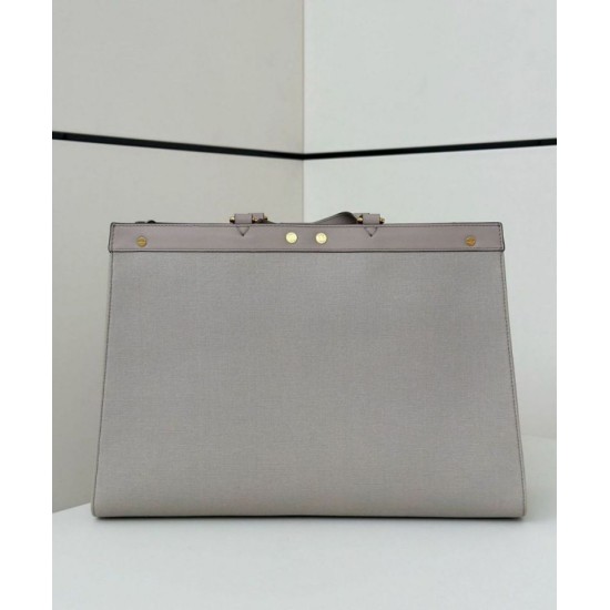 Replica Fendi Peekaboo-Tote Bag FF Gray