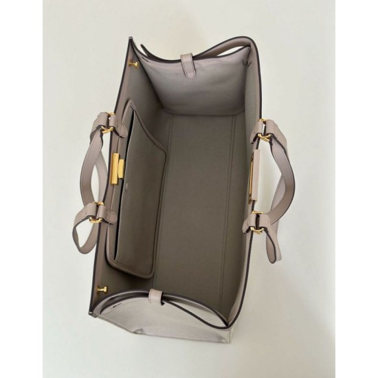 Replica Fendi Peekaboo-Tote Bag FF Gray
