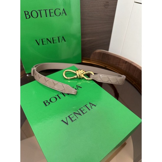 Best Replica BV Andiamo Intrecciato Nappa Belt Apricot Knockoff