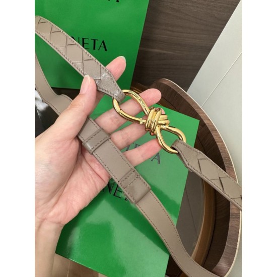 Best Replica BV Andiamo Intrecciato Nappa Belt Apricot Knockoff
