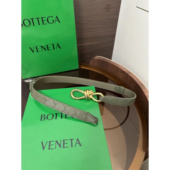 Best Replica BV Andiamo Intrecciato Nappa Belt Green Knockoff