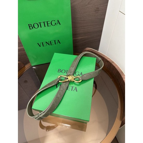 Best Replica BV Andiamo Intrecciato Nappa Belt Green Knockoff