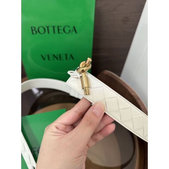 Best Replica BV Andiamo Intrecciato Nappa Belt 2cm Green/White/Coffee Knockoff