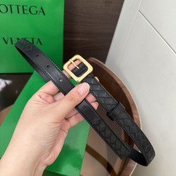 Best Replica BV Contour Intrecciato Small Woven Silk Belt Black Knockoff