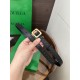 Best Replica BV Contour Intrecciato Small Woven Silk Belt Black Knockoff