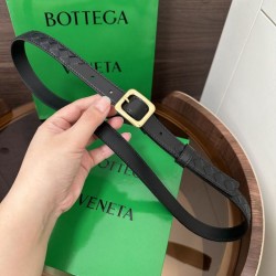 Best Replica BV Contour Intrecciato Small Woven Silk Belt Black Knockoff