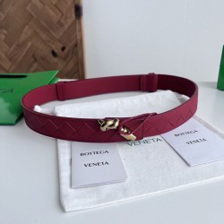 Best Replica BV Andiano Intreccio Large Check Fabric Belt Grey Knockoff