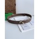 Best Replica BV Andiano Intreccio Large Check Fabric Belt White Knockoff