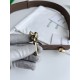 Best Replica BV Andiano Intreccio Large Check Fabric Belt White Knockoff