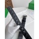 Best Replica Bottega Veneta Mens Intreccio Check Belt Black Knockoff