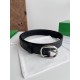 Best Replica Bottega Veneta Mens Intreccio Check Belt Black Knockoff