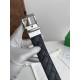 Best Replica Bottega Veneta Mens Intreccio Reversible Check Belt Black Silver Knockoff