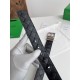 Best Replica Bottega Veneta Mens Intreccio Reversible Check Belt Black Silver Knockoff