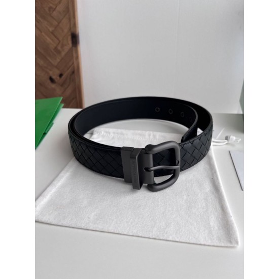 Best Replica Bottega Veneta Mens Reversible Intreccio Belt Black Knockoff