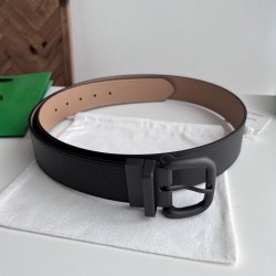 Best Replica BV Mens Reversible Leather Belt Black Knockoff