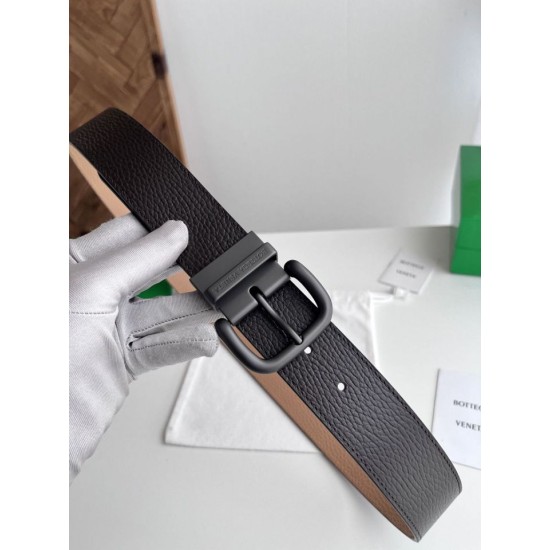 Best Replica BV Mens Reversible Leather Belt Black Knockoff