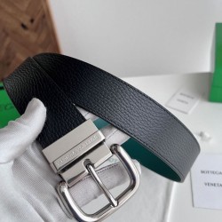 Best Replica BV Mens Reversible Leather Belt Black/Blue Knockoff