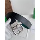 Best Replica BV Mens Reversible Leather Belt Black/Blue Knockoff