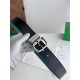 Best Replica BV Mens Reversible Leather Belt Black/Blue Knockoff