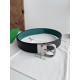 Best Replica BV Mens Reversible Leather Belt Black/Blue Knockoff