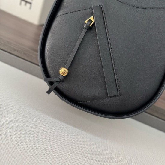 Best Replica Loewe Hammock Slice Crossbody Bag Black Knockoff