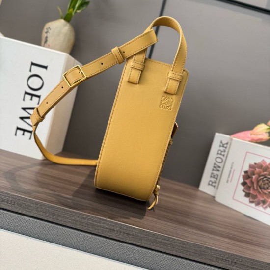 Best Replica Loewe Hammock Slice Crossbody Bag Yellow Knockoff