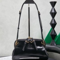 Best Replica Miu Miu Honey Caprice Shell Print Clutch Bag 5BF131 Black Knockoff