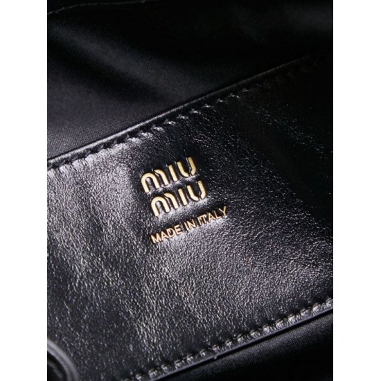 Best Replica Miu Miu Honey Caprice Shell Print Clutch Bag 5BF131 Black Knockoff