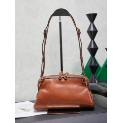 Best Replica Miu Miu Honey Caprice Shell Print Clutch Bag 5BF131 Brown Knockoff