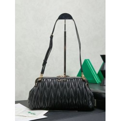 Best Replica Miu Miu Caprice Quilted Nappa Clutch Bag 5BF130 Black Knockoff