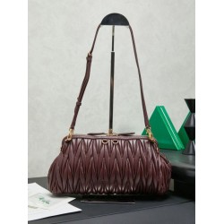 Best Replica Miu Miu Caprice Quilted Nappa Clutch Bag 5BF130 Burgundy Knockoff