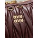AAAAA Fake Miu Miu Caprice Quilted Nappa Clutch Bag 5BF130 Burgundy Dupe Best Replica Miu Miu Caprice Quilted Nappa Clutch Bag 5BF130 Burgundy Knockoff