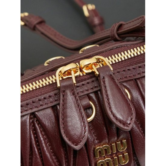 AAAAA Fake Miu Miu Caprice Quilted Nappa Clutch Bag 5BF130 Burgundy Dupe Best Replica Miu Miu Caprice Quilted Nappa Clutch Bag 5BF130 Burgundy Knockoff