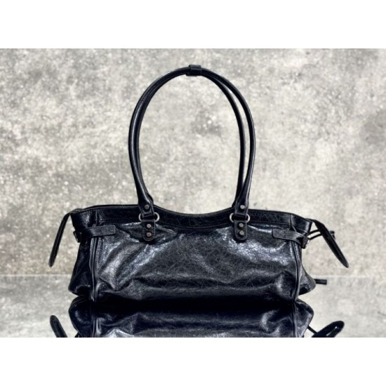 Best Replica Balenciaga Le City East-West Crossbody Bag Black Knockoff