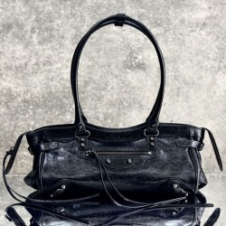 Best Replica Balenciaga Le City East-West Crossbody Bag Black Knockoff