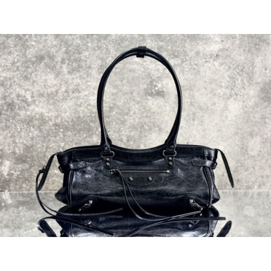 Best Replica Balenciaga Le City East-West Crossbody Bag Black Knockoff