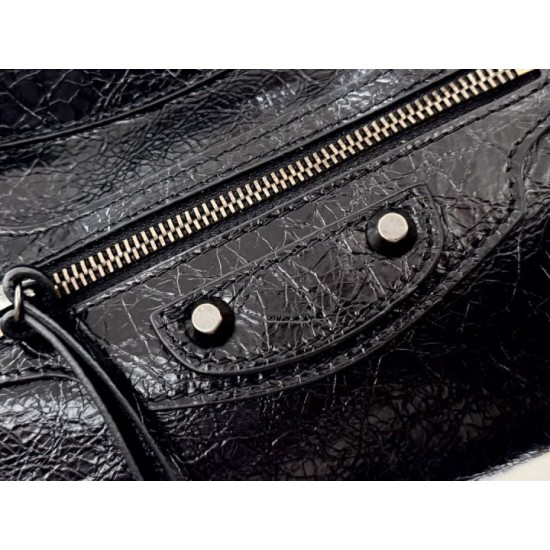Best Replica Balenciaga Le City East-West Crossbody Bag Black Knockoff