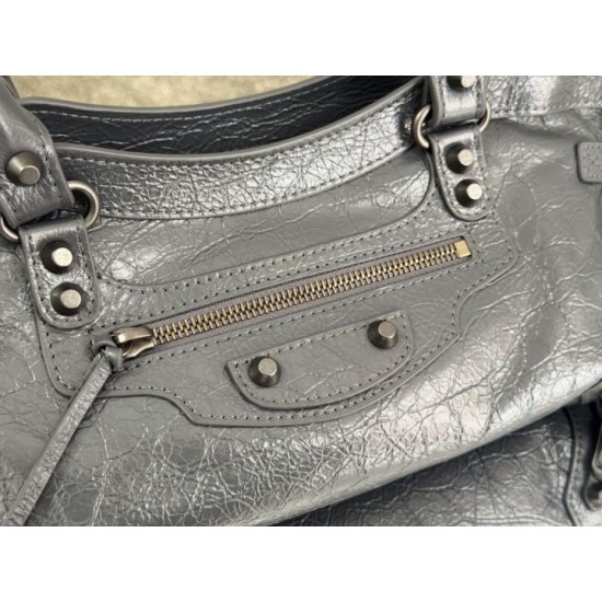Best Replica Balenciaga Le City East-West Crossbody Bag Grey Knockoff