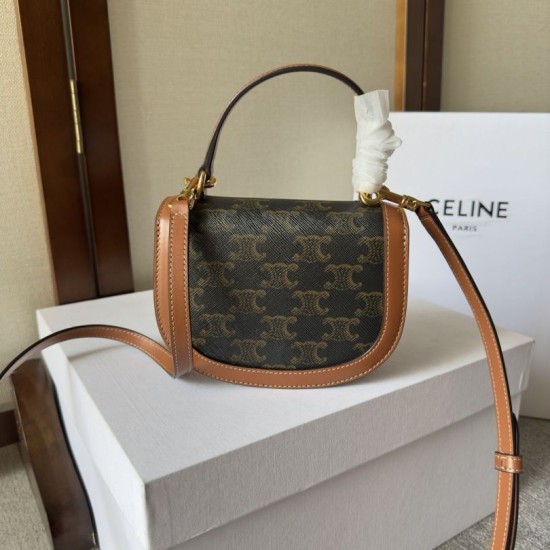 AAAAA Fake Celine Mini Besace Clea Triomphe Canvas Bag Calfskin Dupe Best Replica Celine Mini Besace Clea Triomphe Canvas Bag Calfskin Knockoff