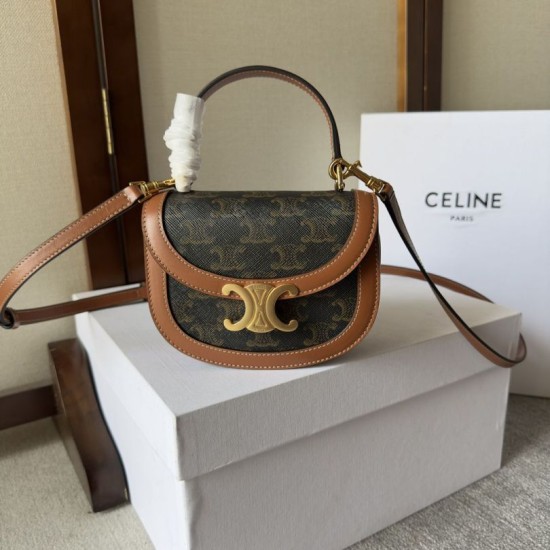 AAAAA Fake Celine Mini Besace Clea Triomphe Canvas Bag Calfskin Dupe Best Replica Celine Mini Besace Clea Triomphe Canvas Bag Calfskin Knockoff