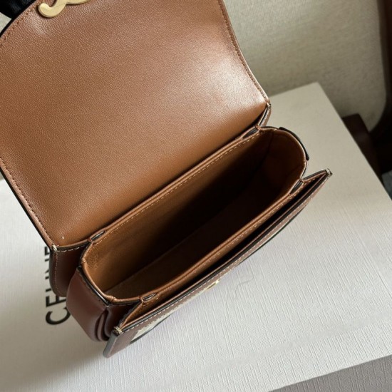 Best Replica Celine Mini Besace Clea Triomphe Canvas Bag Beige Calfskin Knockoff