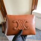 Best Replica Celine Small Clutch with Shoulder Strap Smooth Calfskin Brown Knockoff
