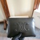 Best Replica Celine Small Clutch with Shoulder Strap Smooth Calfskin Black Knockoff