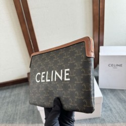 Best Replica Celine Small Clutch with Shoulder Strap Triomphe Canvas Knockoff