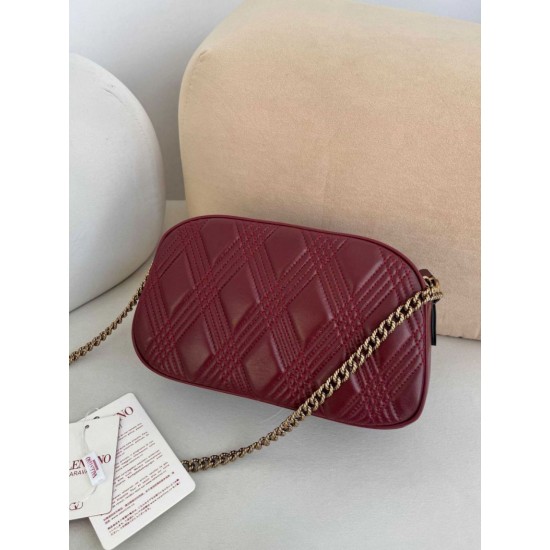Best Replica Valentino Garavani Quiltie 67 Chain Handbag Red Lambskin Knockoff