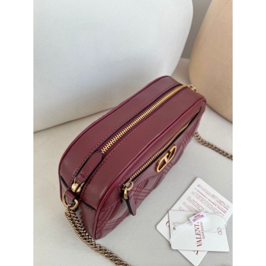 Best Replica Valentino Garavani Quiltie 67 Chain Handbag Red Lambskin Knockoff