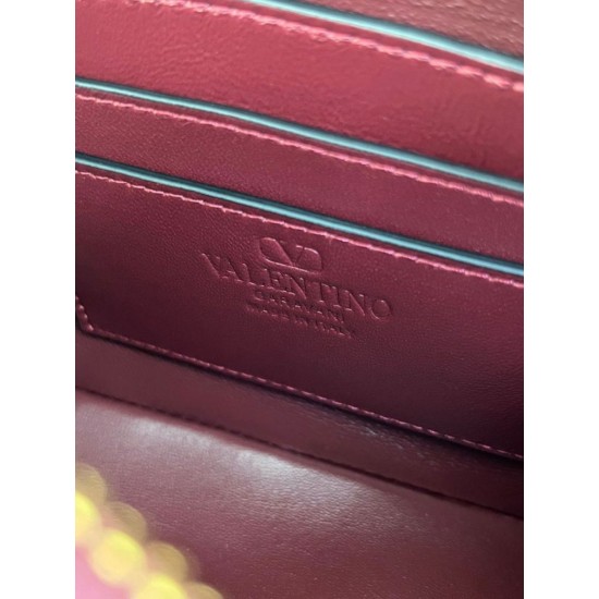 Best Replica Valentino Garavani Quiltie 67 Chain Handbag Red Lambskin Knockoff