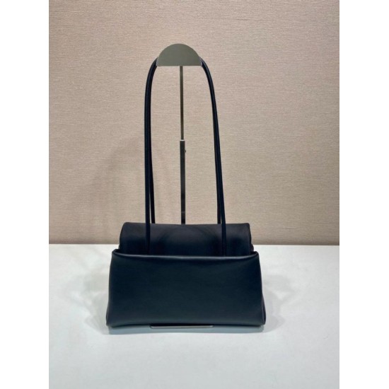 AAAAA Fake Prada Passage Medium Flap Bag Re-Nylon 1BA495 Black Dupe Best Replica Prada Passage Medium Flap Bag Re-Nylon 1BA495 Black Knockoff