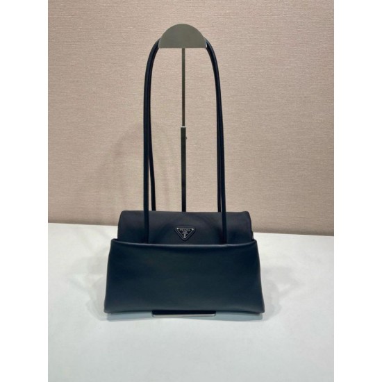 AAAAA Fake Prada Passage Medium Flap Bag Re-Nylon 1BA495 Black Dupe Best Replica Prada Passage Medium Flap Bag Re-Nylon 1BA495 Black Knockoff